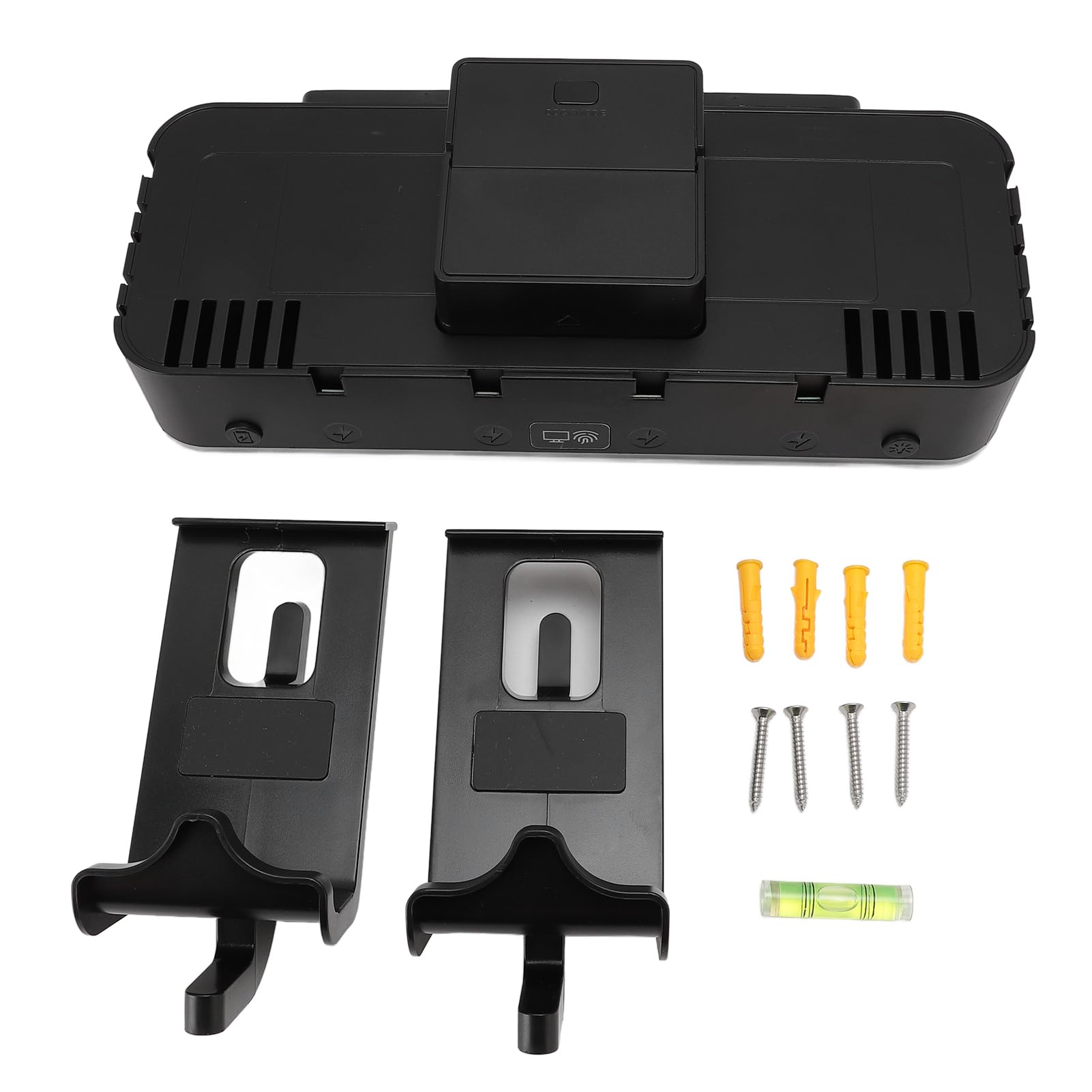 Base de Carga de Pared para Consola de Juegos Estante para Kit de Montaje en Pared con Puertos HDMI 1080P 60Hz, Soporte de Almacenamiento para 10 Juegos, Iluminación RGB,