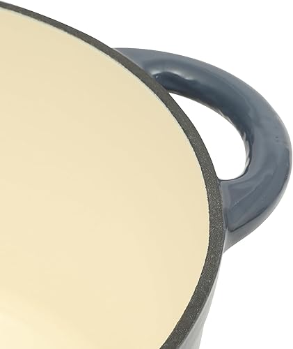 Miniatura 6 de Gibson Home Addlestone - Olla holandesa de hierro fundido esmaltado de 7 cuartos de galón con tapa, redonda, apta para horno hasta 500 °F, ideal