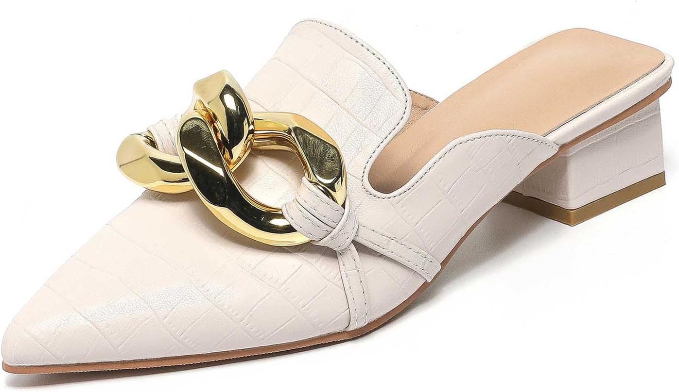 Stratuxx Women's Mules - Chunky Heeled Comfort