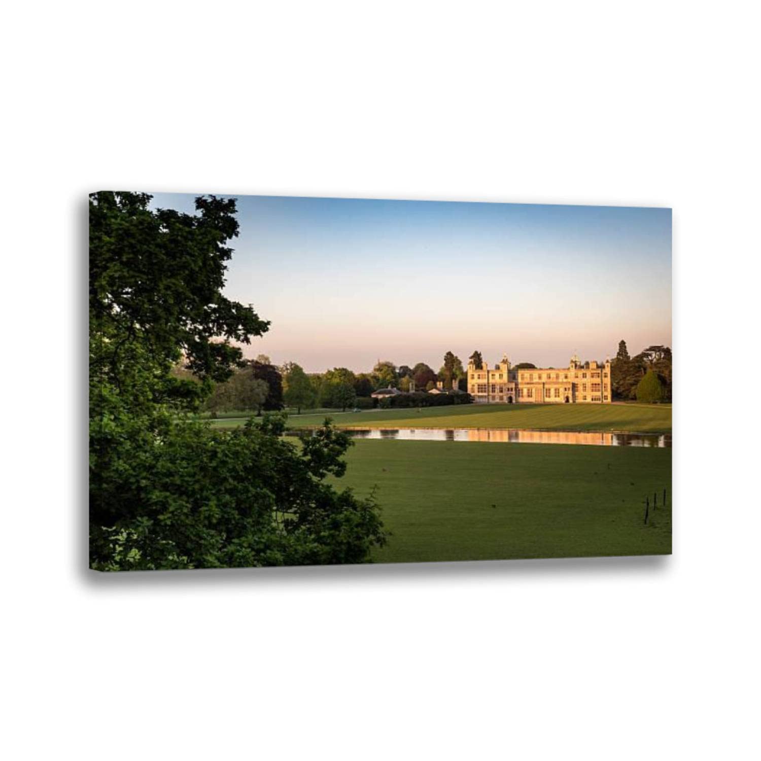 Wall Art Stretched and Framed Canvas Paintings Pictures Prints Artwork Audley End House Saffron Walden Essex England Ready to Hang for Home Decorations Office Wall Décor