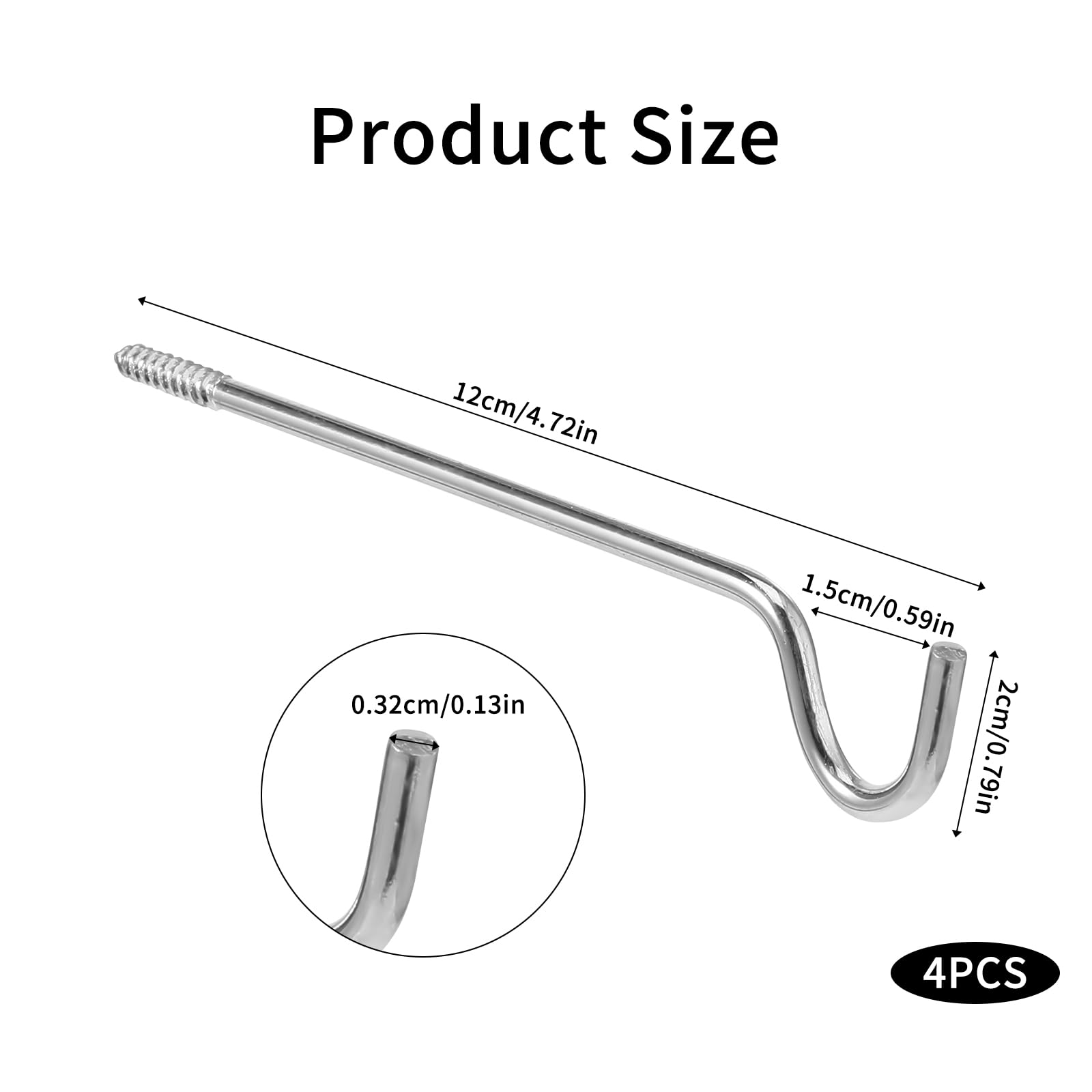 Curtain Rod Brackets - No Screws Needed -2