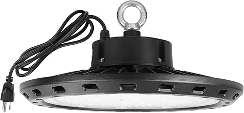 Q QINGCHEN Luz LED UFO de 200 W de alta bahía de 5000 K, luz blanca diurna blanca con certificación ETL, accesorios de iluminación LED de almacén,