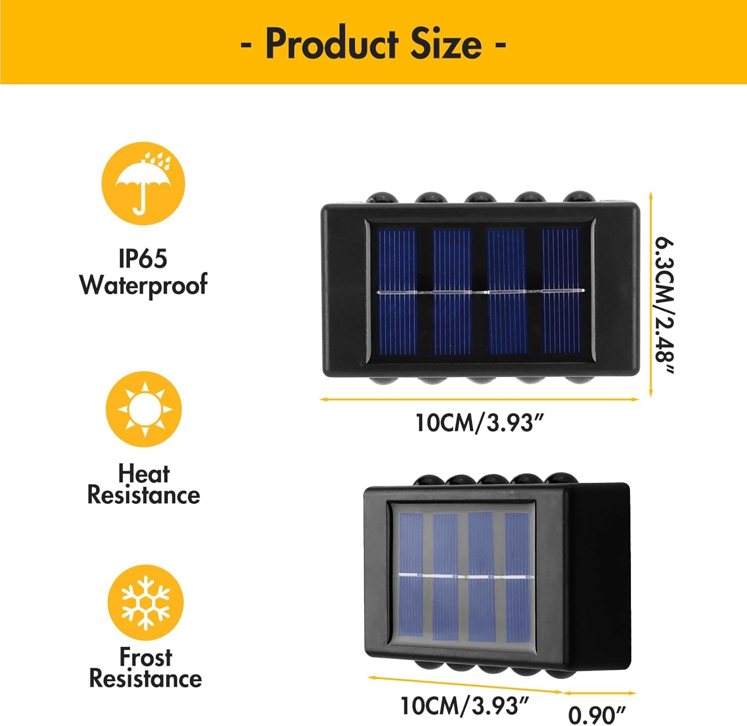 WIGUROE Solar Wall Lights Outdoor - Image 3