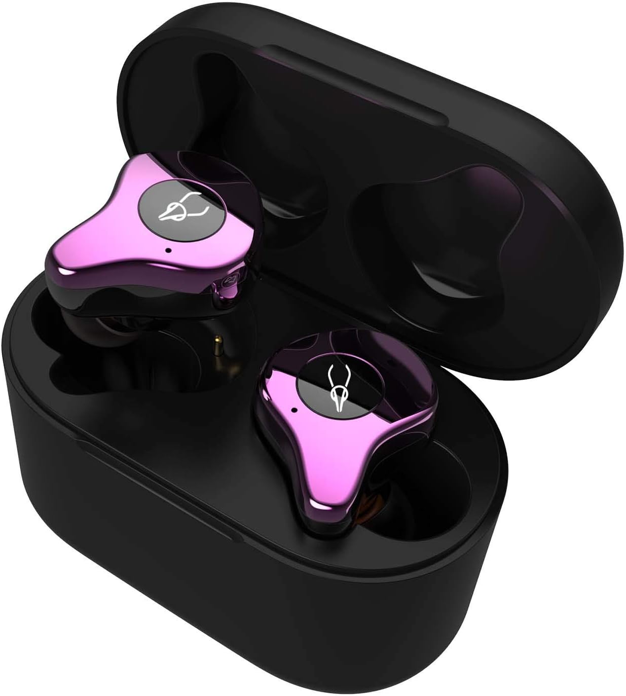 Linsoul Sabbat E12 Ultra TWS Bluetooth 5.0 True Wireless HiFi Earbuds, Sweatproof Noise Canceling Earphones with Built-in Mic for Sports Running (Purple)