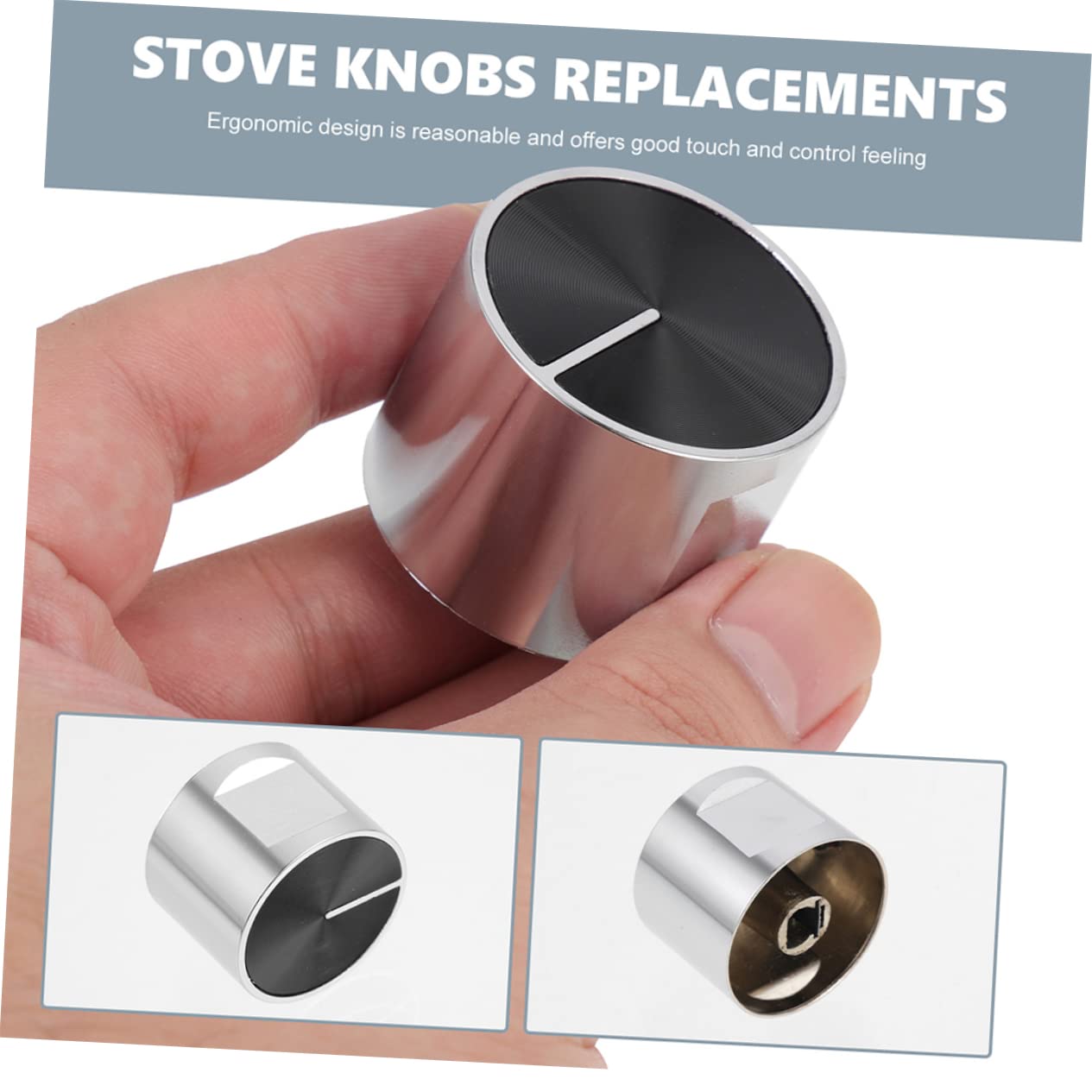 Uonlytech 8pièces Boutons De Contrôle Pour Cuisinière à Accessoires De Remplacement Métal Pour Réchaud Et Four Compatible Plupart Des Cuisinières à
