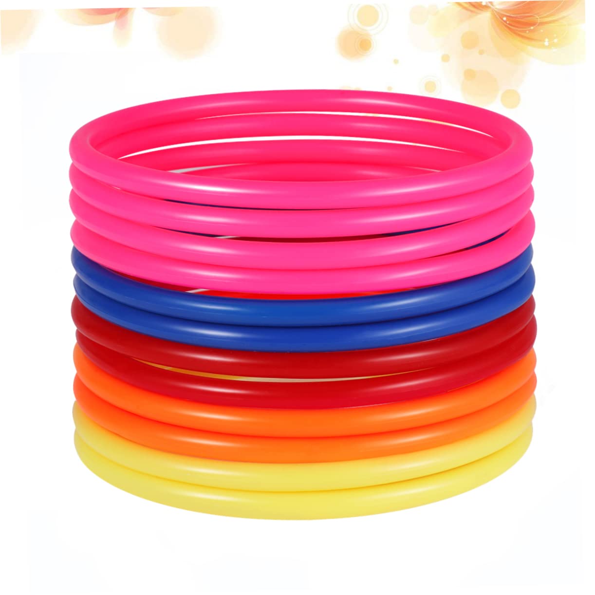 SUPVOX Educational Ring Toss Toy for Kids 32pcs Plastic Toss Rings Carnival Game Random Color
