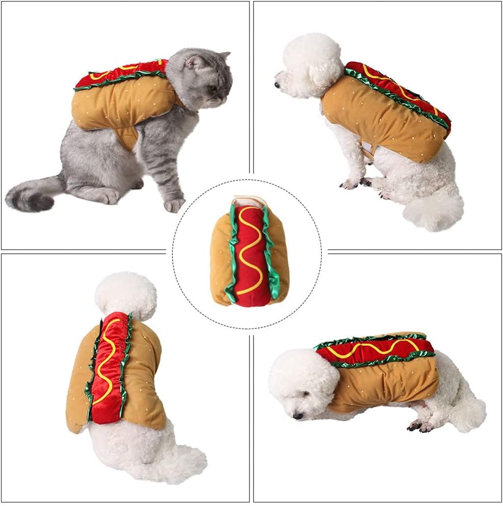 balacoo 2pcs Warm Decorative Dog Cat Costume for Christmas Halloween Stylish Pet Clothes Easy to Wear for Parties Festival Supplies for Dogs Cats