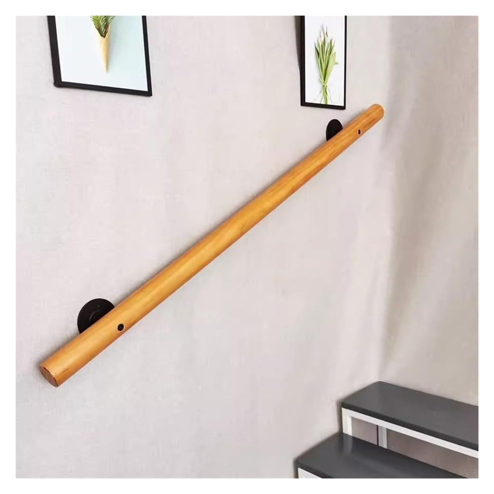 Rampe d'escalier extérieur et intérieur section 160cm avec supports muraux