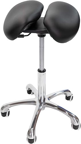 Miniatura 9 de Taburete de sillín con asiento dividido (beige)