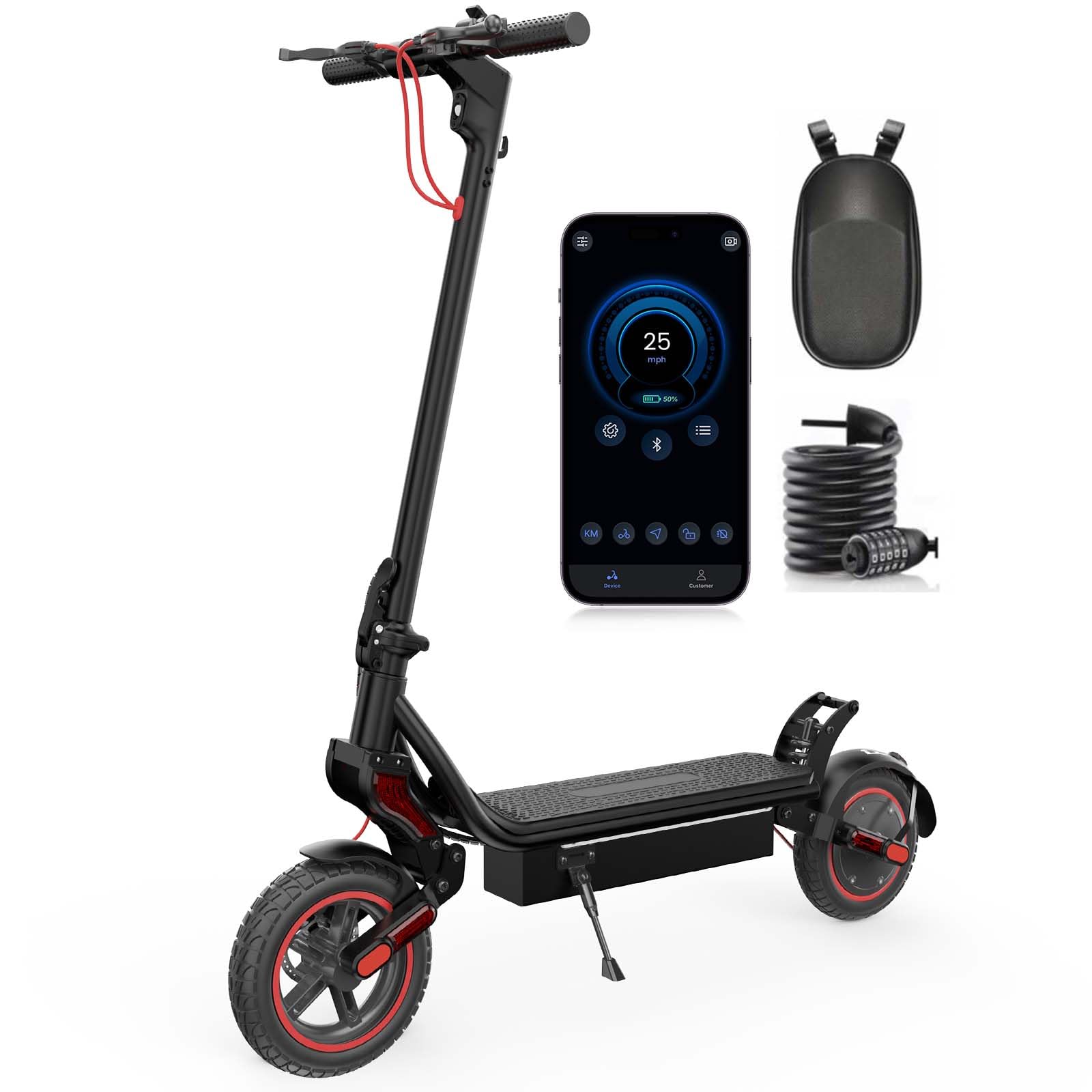 500W Monopattino Elettrico Fuoristrada Con Frecce, 672wh Batteria, 6/10/15/25km/h, 35-45 Km Autonomia, 4 Sospensioni, 3 Sistemi Di Frenata, Antifurto, Controllo App,pieghevole, Carico 120kg
