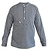 Produktbild modAS Unisex Finkenwerder Fischerhemd Basic Line - Hemd Seemann Skipper Fischer-Hemd gestreift aus Baumwolle mit Breiten Streifen in Blau Größe XL