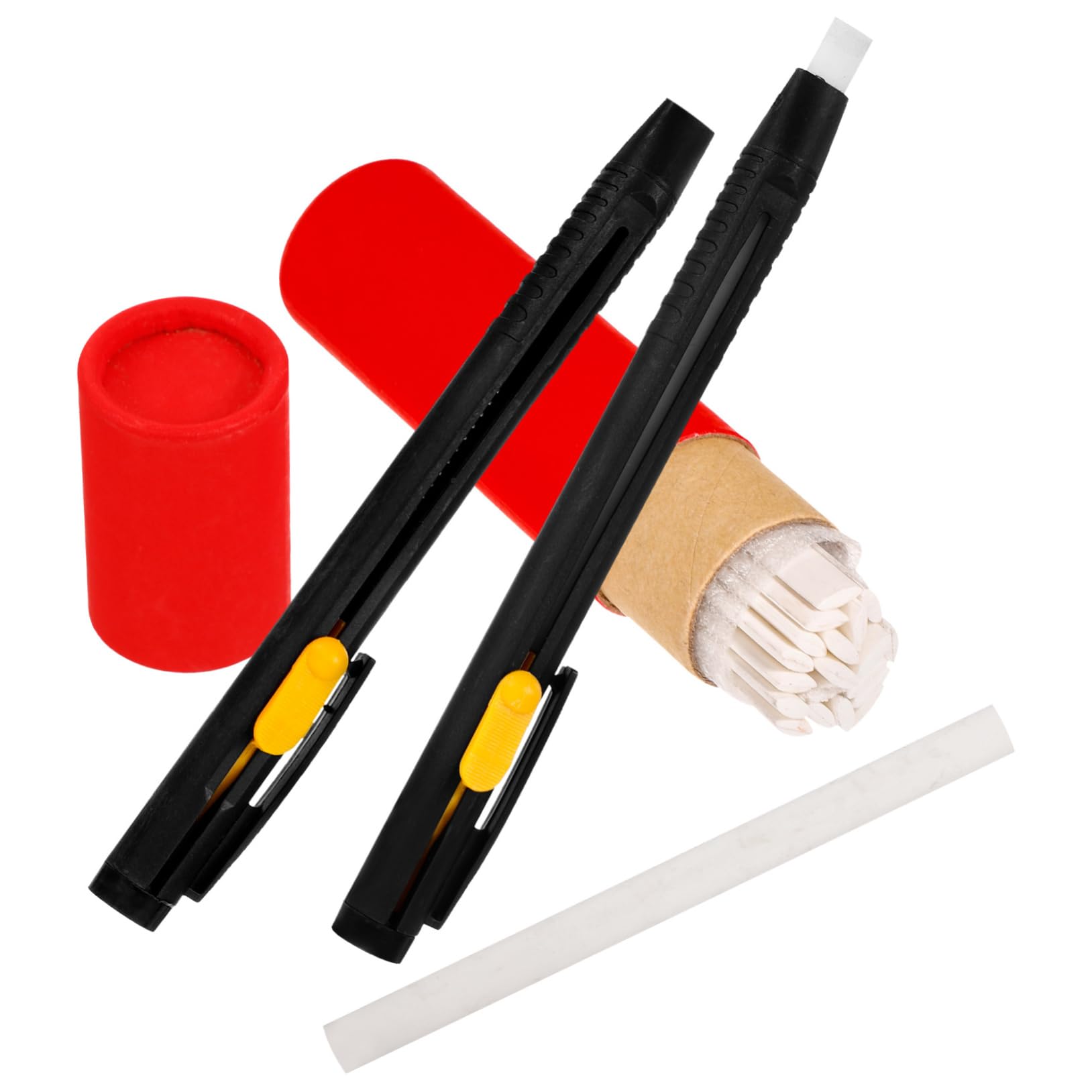 Gadpiparty 10 Juegos Pluma de dibujo invisible tiza de cuero reemplazable bolígrafos acolchados tiza marcador de tela lápiz para sastrería Marcar cuero con tiza rotuladores de retazos rosado