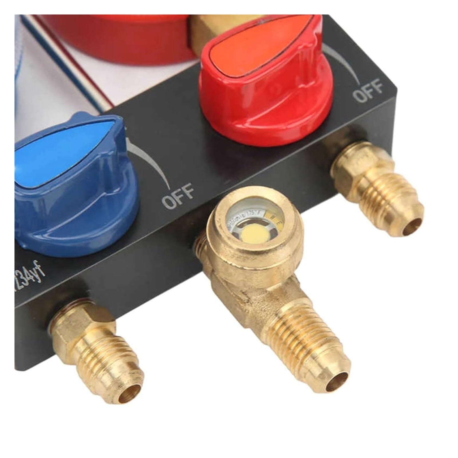 Manómetro, HS-M01 Medidor de colector G1/4 Probador presión HVAC para R22 R134a R1234yf