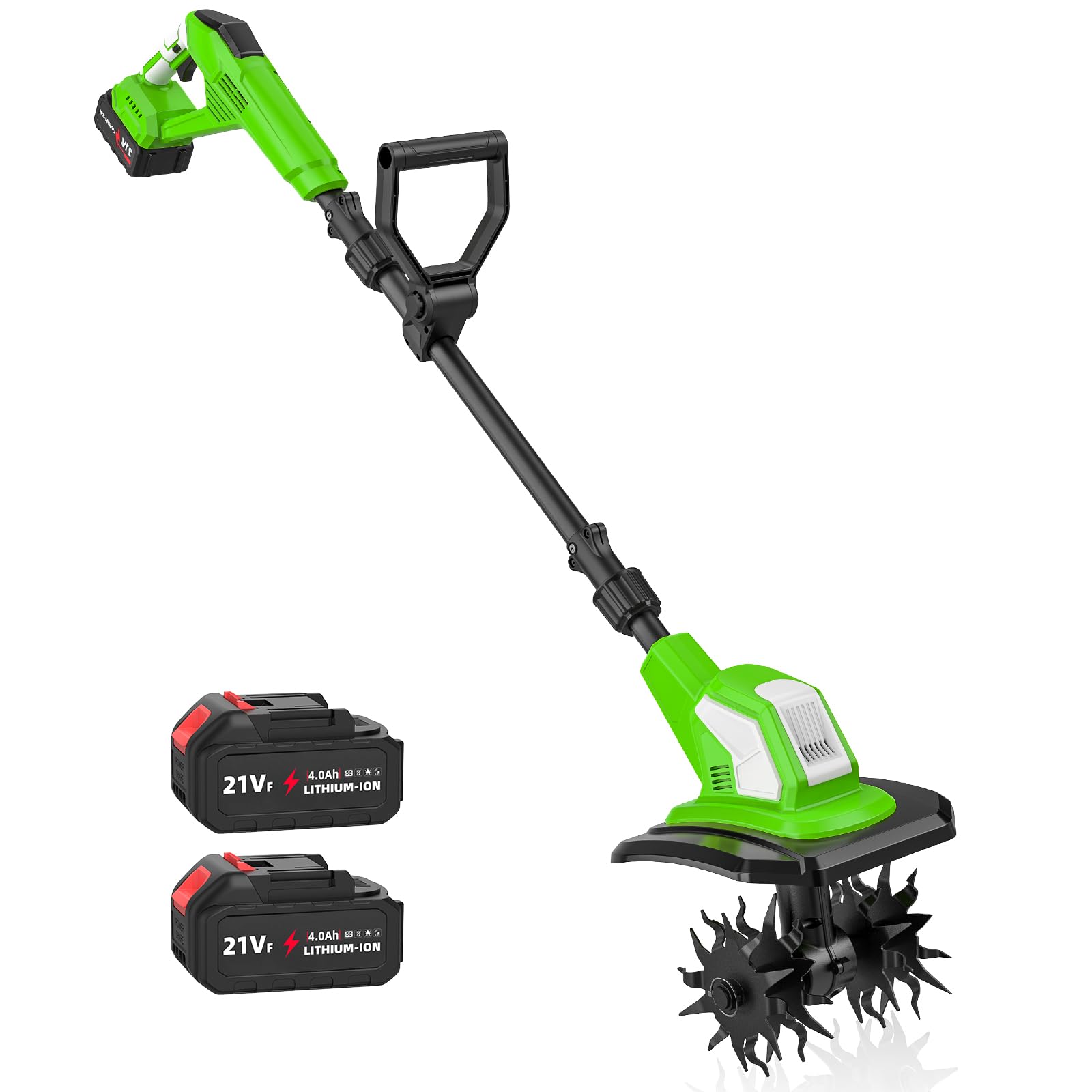 90-140 cm Gartenfräse Electrisch, BodenfräSe, Bodenhacke - 600 W, 4 ruedas dentadas extraíbles, 360 rpm, 24 cm de profundidad de trabajo, 17 cm de ancho de trabajo, interruptor de seguridad de 2