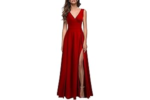 Elegant red dresses for women formal
