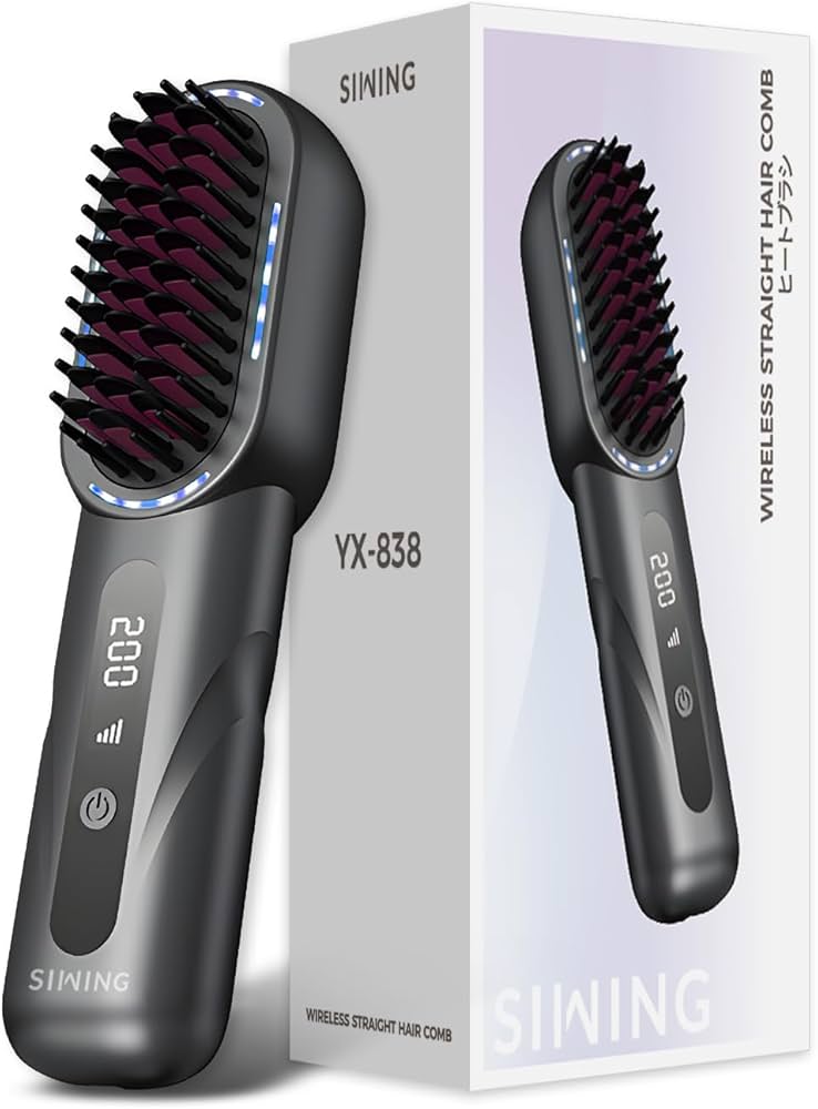 Amazon.co.jp: SIWING ヒートブラシ コードレス ブラシ型ヘアアイロン