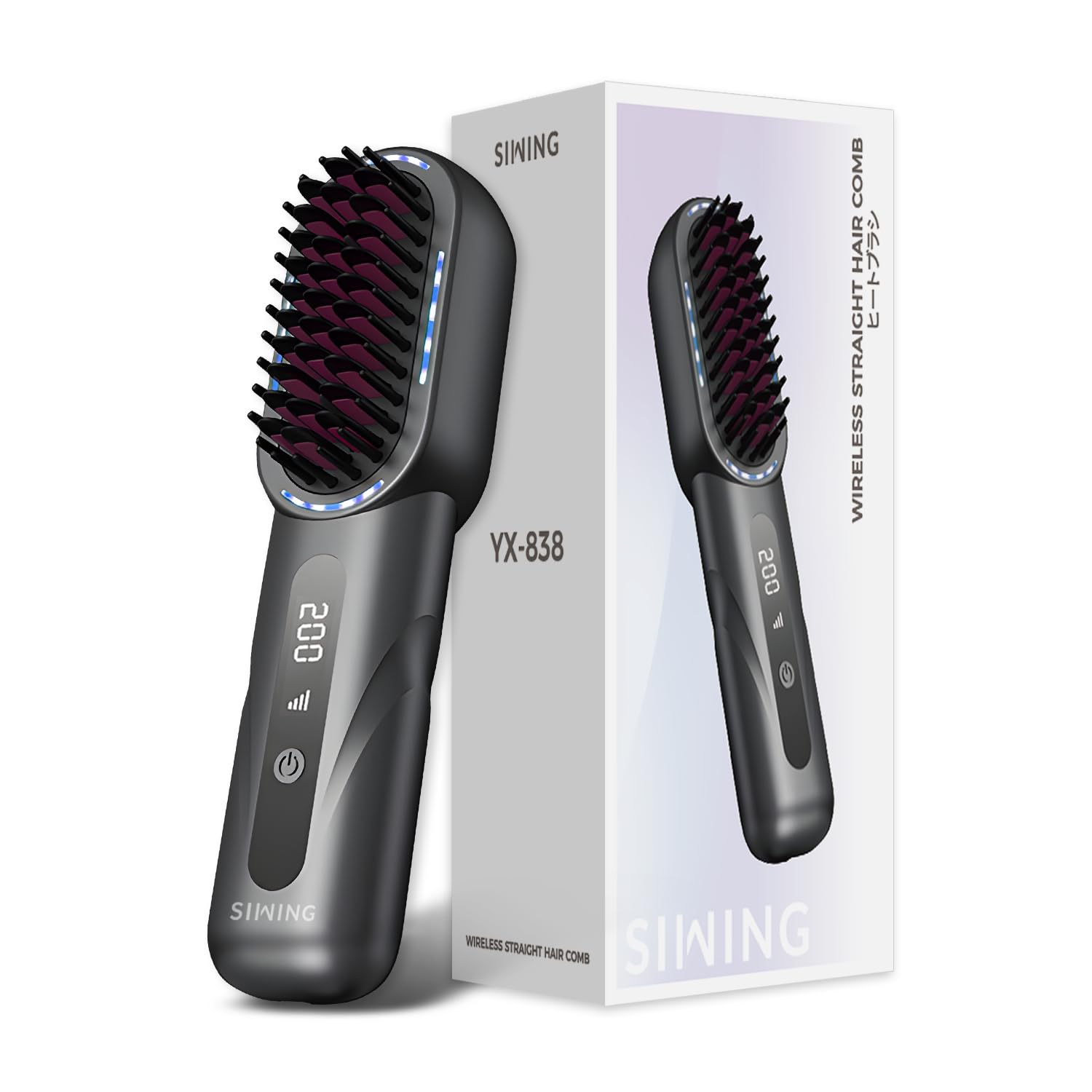 ヒートブラシ　ブラシ型ヘアアイロン Amazon.co.jp: SIWING ヒートブラシ コードレス ブラシ型ヘアアイロン