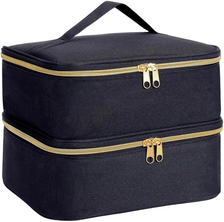 Women Nail Art Organizer Bag Double Layer Tote Pouch