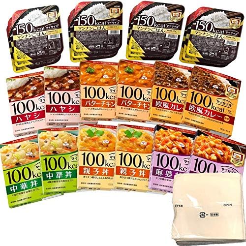 Amazon 大塚食品 マンナンごはん12食 マイサイズ 欧風カレー バターチキンカレー ハヤシ 親子丼 中華丼 麻婆丼 各2食 6種 コンパクトティッシュ1個 バラエティセット ノーブランド品 どんぶり 通販