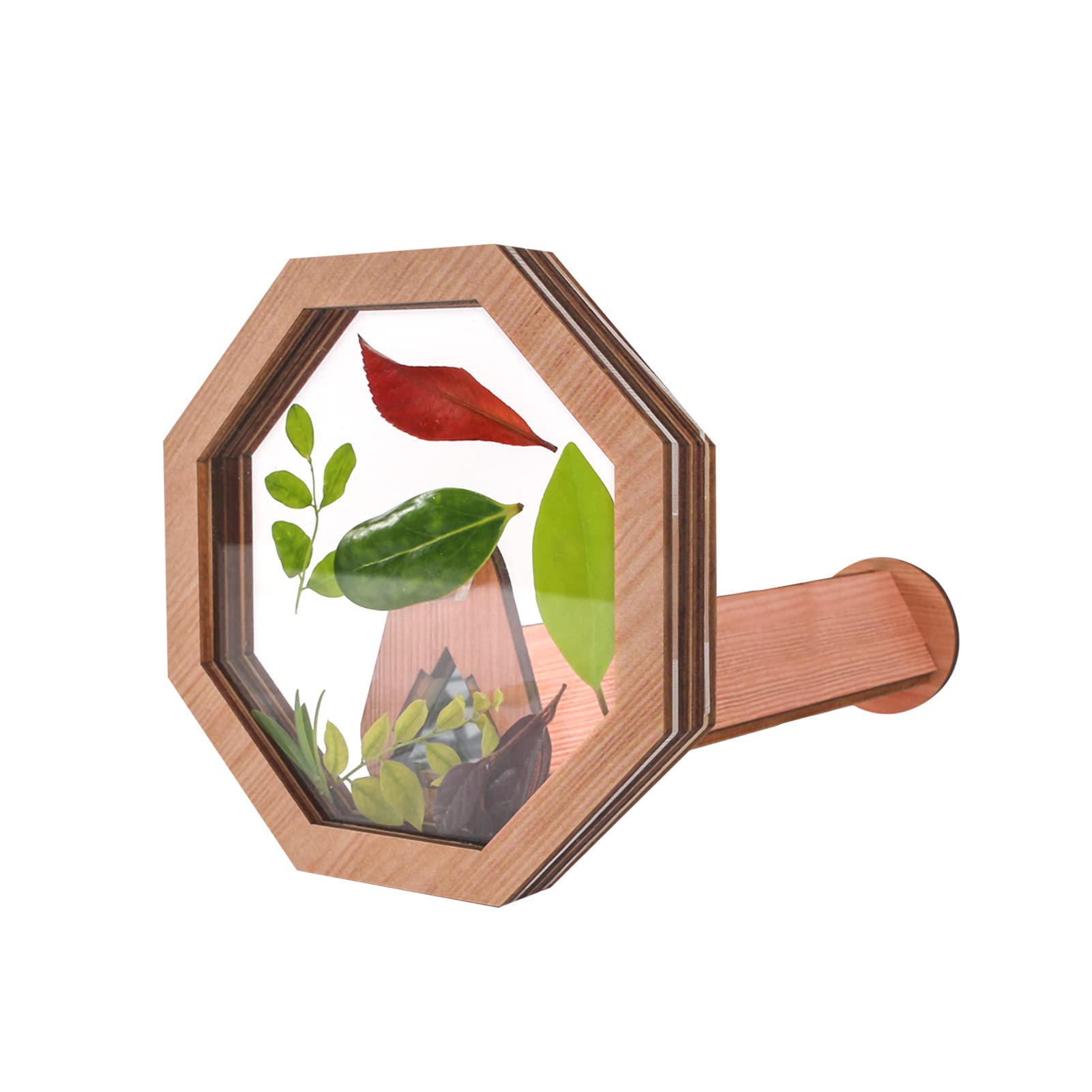 Novelty DIY Kaleidoscope Kit, Classic Magic Rotating Kaleidoscope Making Set for Kids, Nature Lovers, Wooden Handmade Outdoor Education Toys