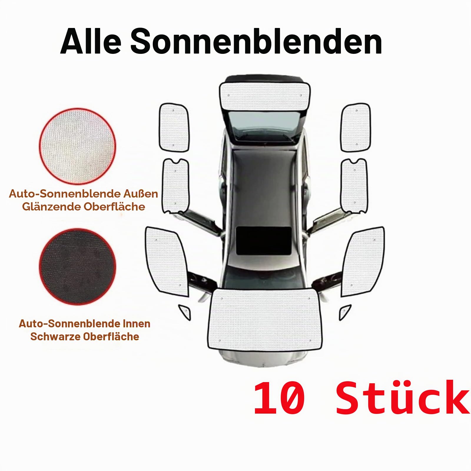 Auto Sonnenschutz Für Nissan Für NV200 M20 Evalia 2010 2011 2012~2015 2016 Silber Außen Schwarz Innen Auto Anti-UV-Schutz Fenster Anti-UV-Sonnenzubehör Autofenster Sonnenschutz(All Sunshades)