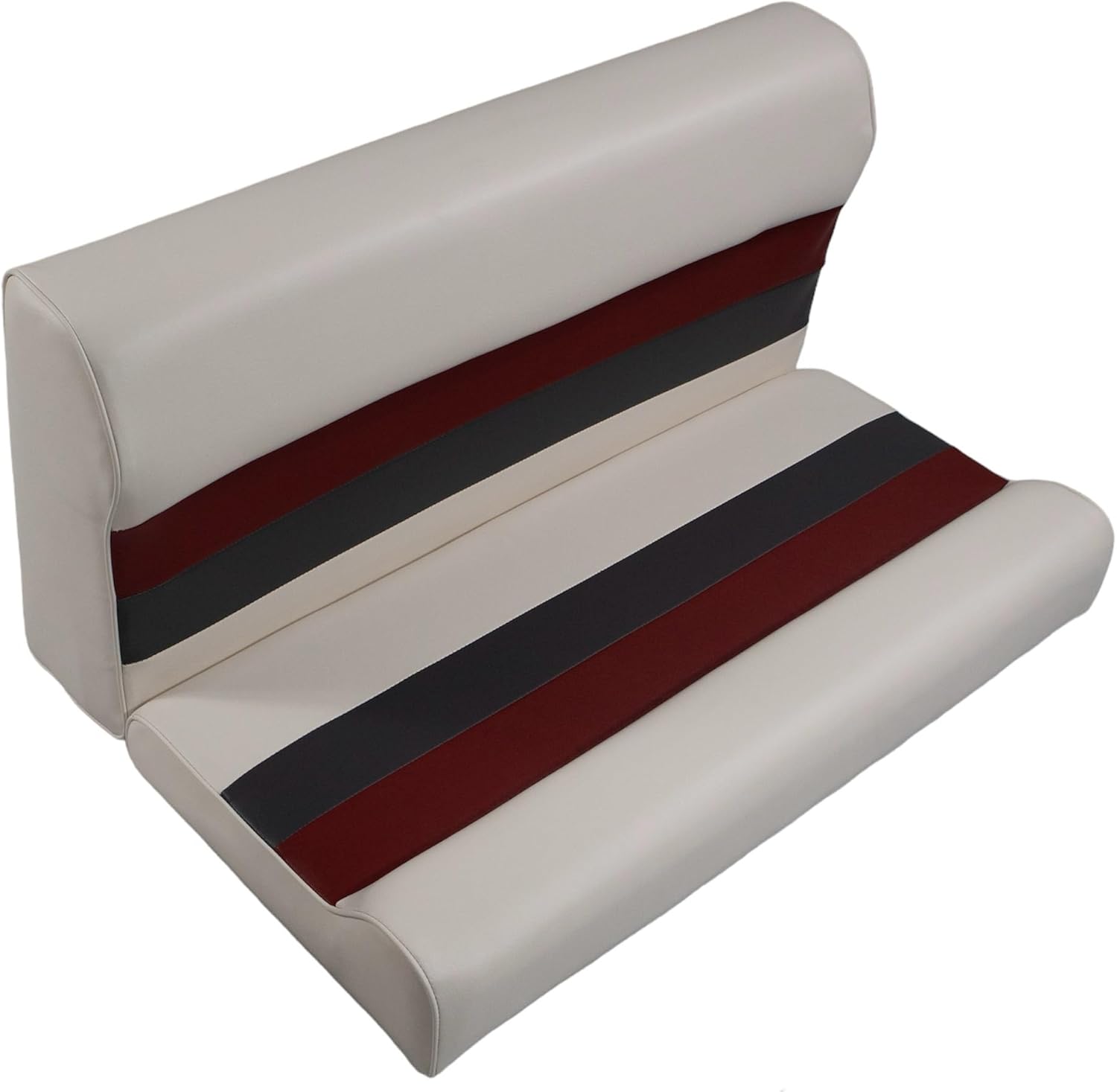 Premium Series 37" Pontoon Bench Seat Cushion Set 3001-AAEC White/Red/Charcoal (Base sold Separate 3010-AA)