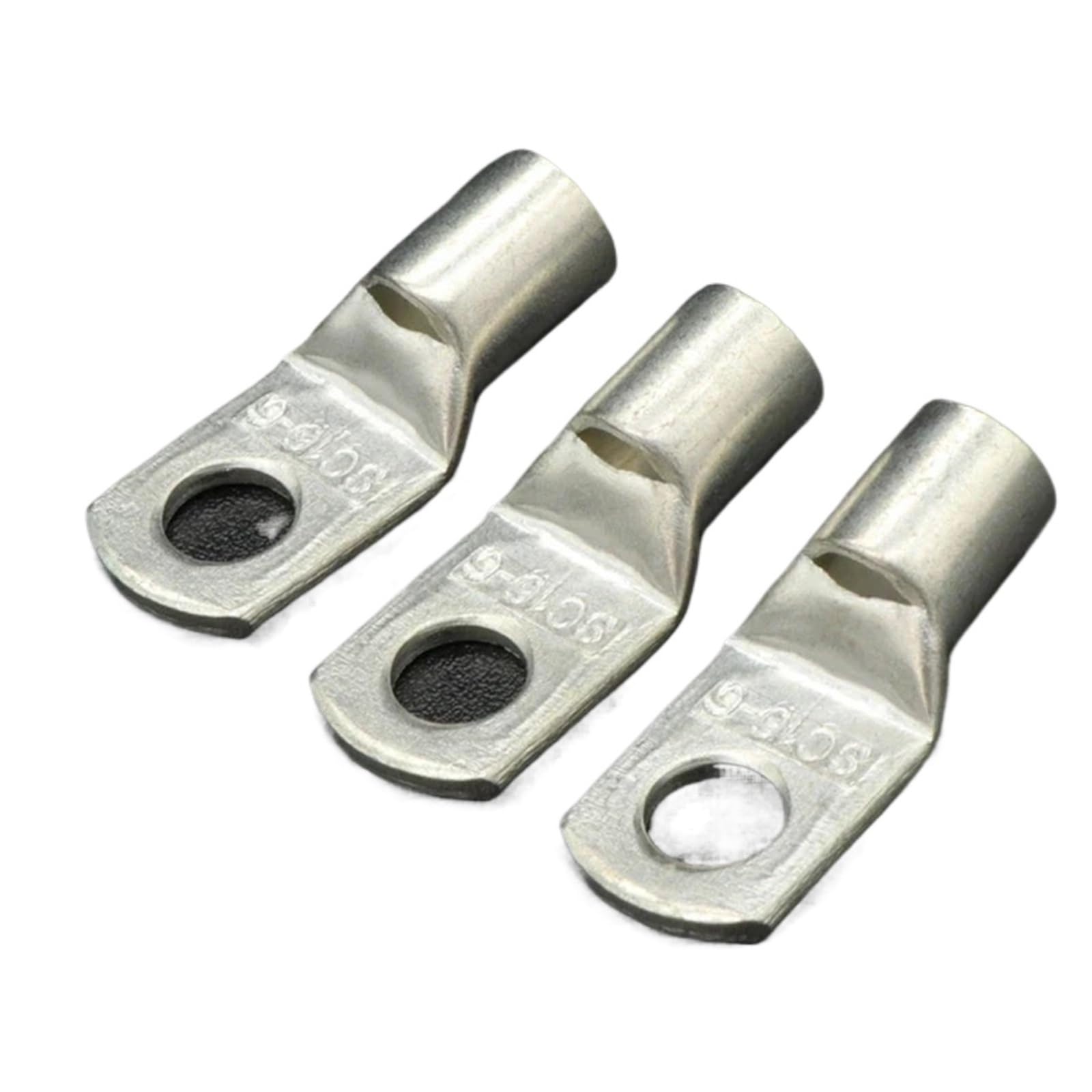 Sndisnv Color Sc16-6 Sc Type Wire Nose Terminal Bare Copper Block Lugs Hole Id 6 8 10 12Mm Crimp Connector For Electric, Auto, Boat, Car