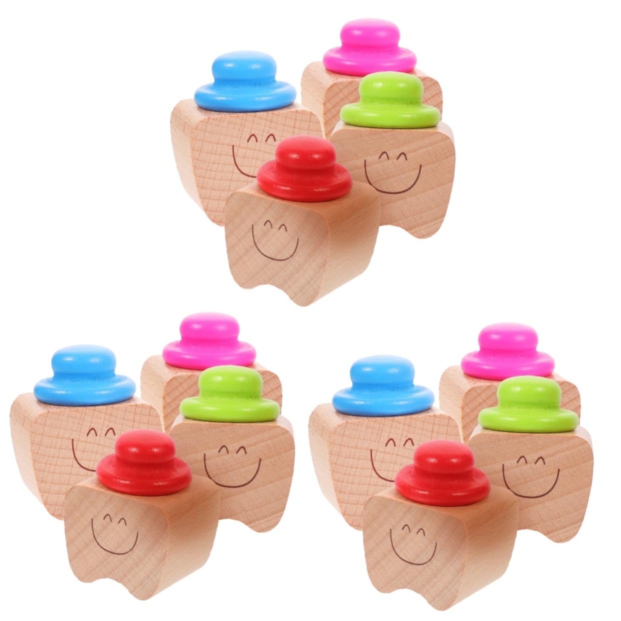 TOYANDONA 12piezas Cajas De Dientes De Madera Para Niño Niña Recipientes Para Primer Diente Cajas De Recuerdos Infantiles Adorables