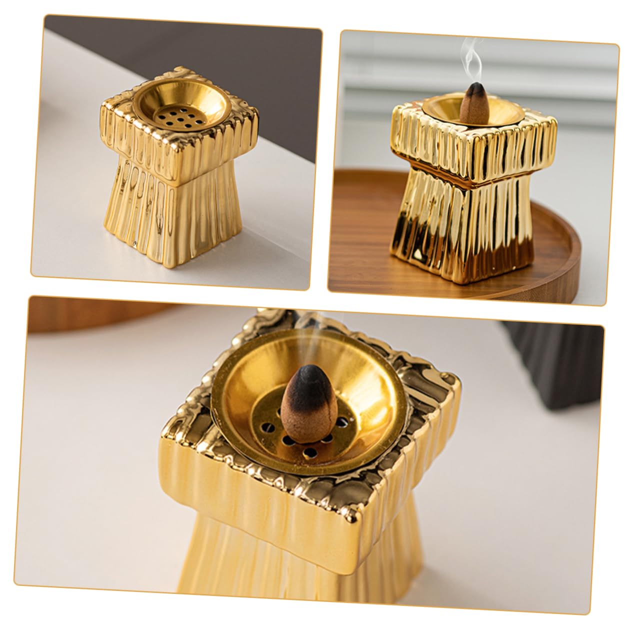 TOPBATHY 5piezas Soporte De Incienso De Cerámica Diseño Moderno Quemador De Conos y Varillas para Decoración del Hogar y Aromaterapia para Espacios como Cafés Bares y Habitaciones