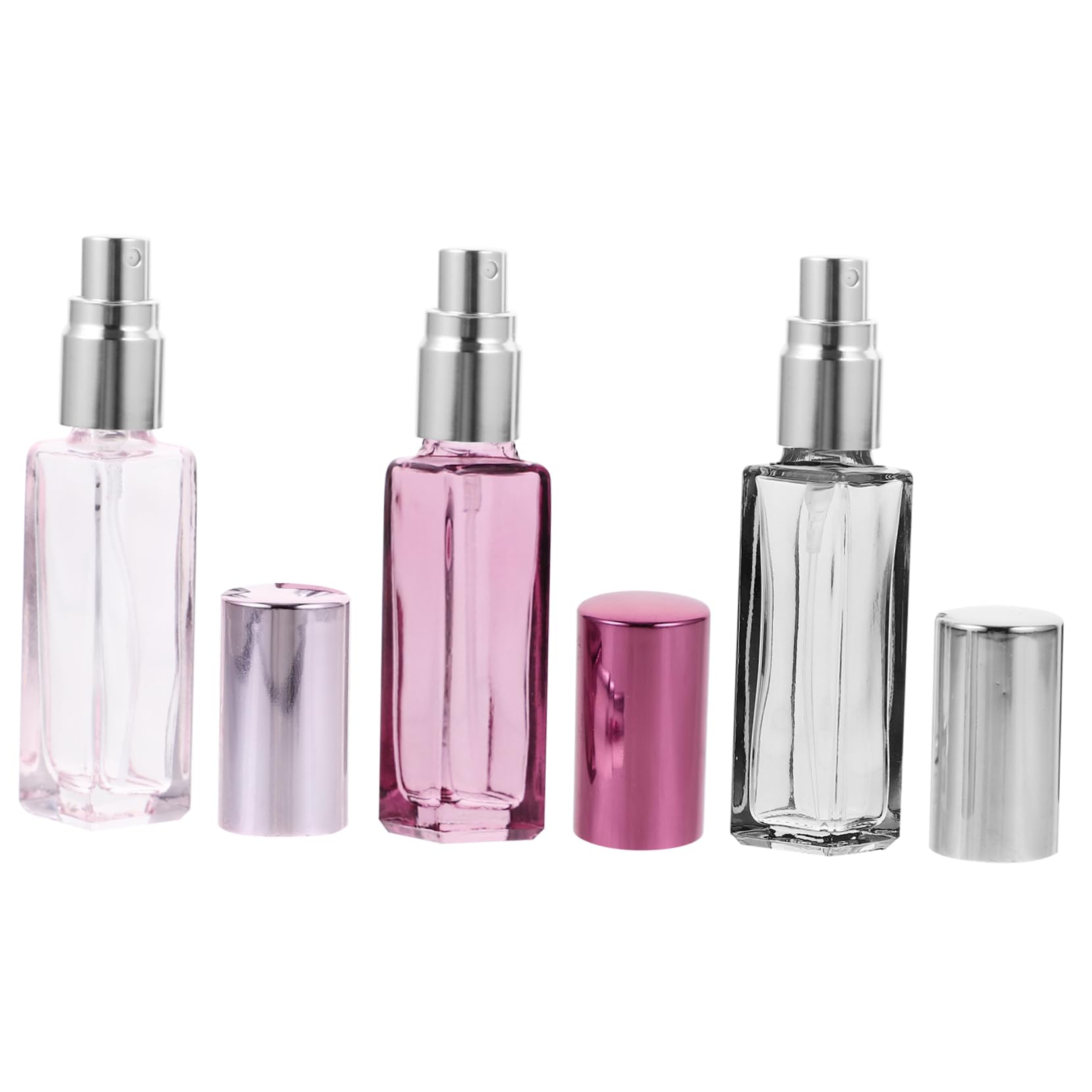 FRCOLOR 15 bottiglie di profumo di dimensioni da viaggio, pompa di ricarica per profumi, borse, bottiglie spray, bottiglia di profumo ricaricabile, per viaggi, simulazione di
