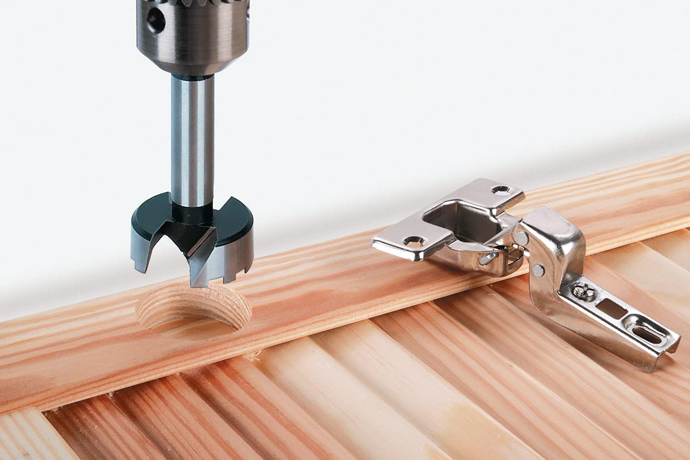 wolfcraft Set di punte Forstner da 5 pezzi I 1002000 I Per la foratura del legno con e senza limitazione della profondità