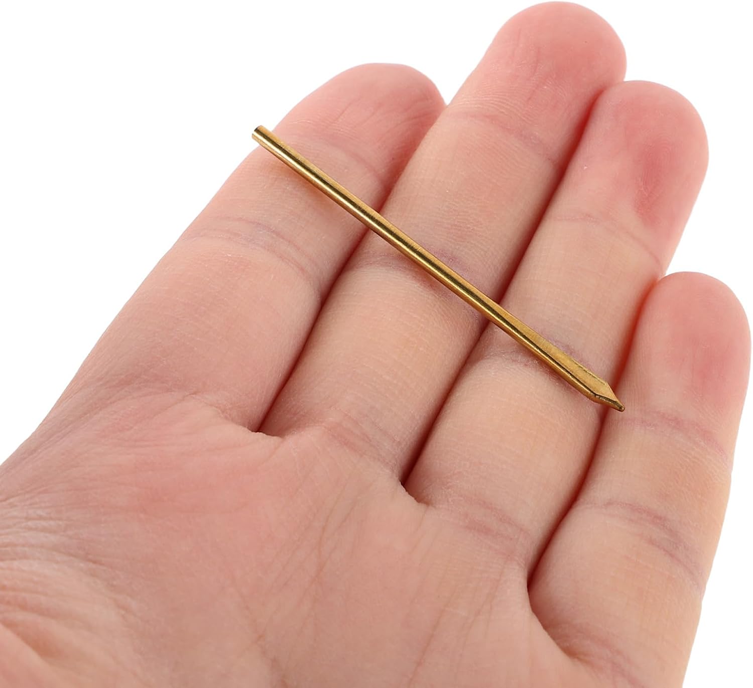 SAFIGLE Brass Leather Sewing Needle for Handcrafts, Manual Lacing Tool for Leathercraft and Purse Making, Sturdy Metal Threading Needle for DIY Leather Weaving and Repair