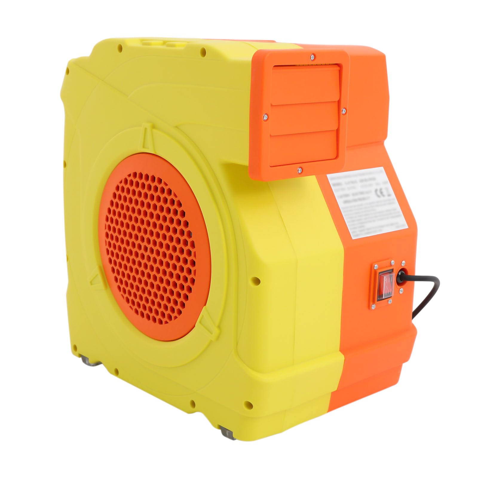 2HP (1600 W) dmuchawa powietrza, 220-240 V, elektryczna dmuchawa z przepływem powietrza 1080 m³/h, 3300 obr./min, ciśnienie 2900 Pa i IP24, wentylator dmuchawy z polipropylenu i metalu do