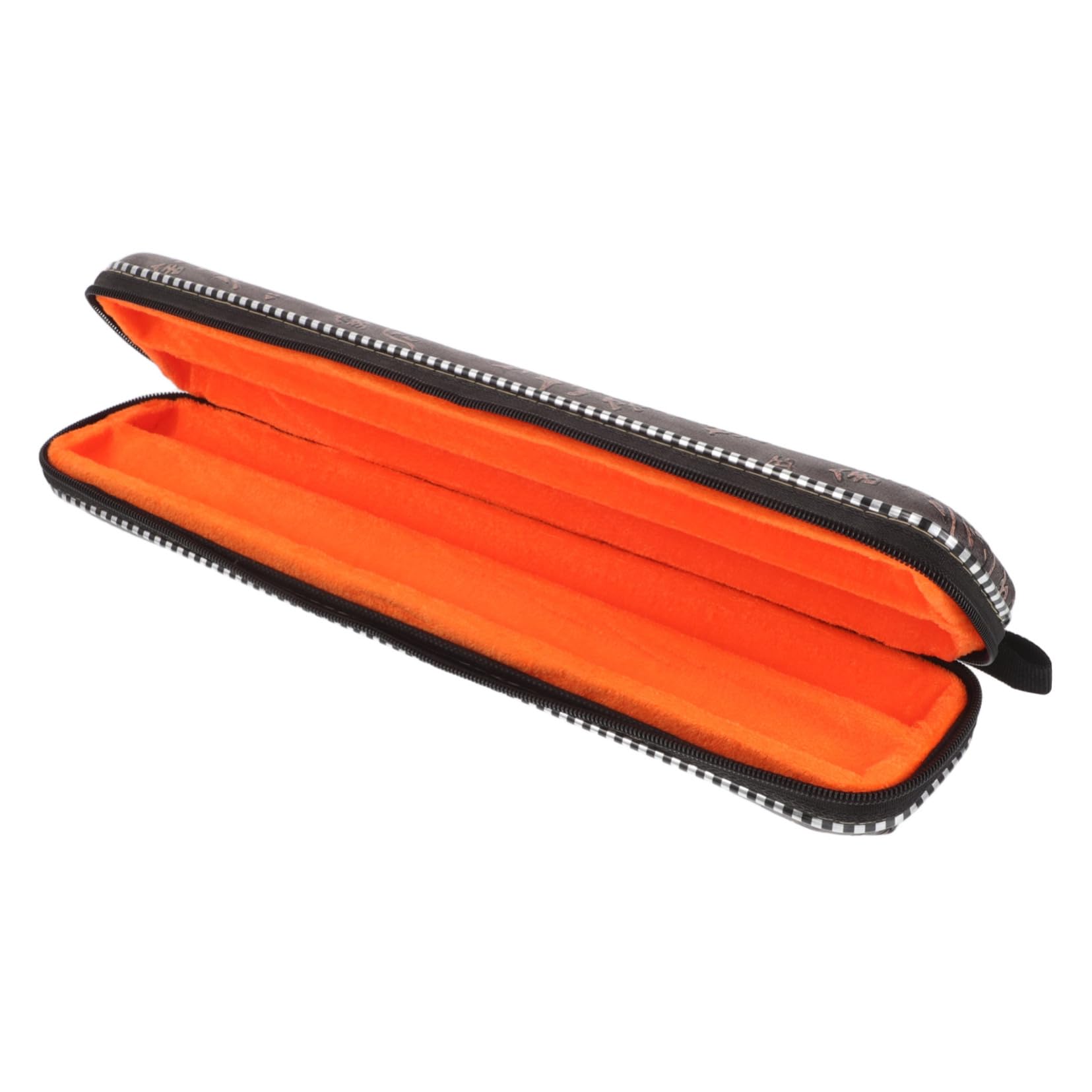 Yardwe Bamboo Flute Storage Box Large Capacity Hard Shell Case Cover for Flute Bag Decorative Pattern Portable Music Case