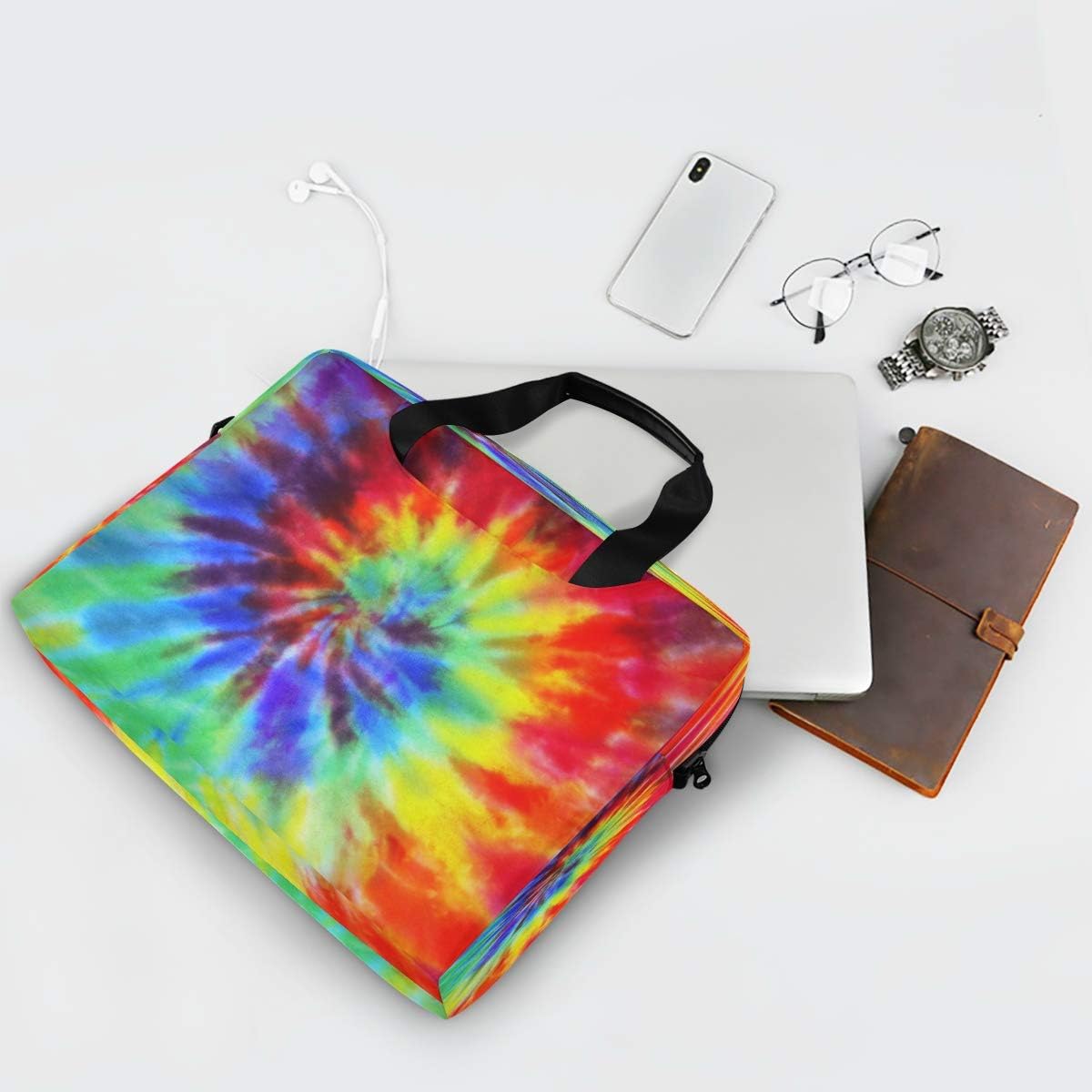 Laptop Bag Tie Dye Texure Laptop Sleeves Case for 13 14 15.6 Inch Computer Tablet Briefcases Carrying Case Shoulder Bag for Work