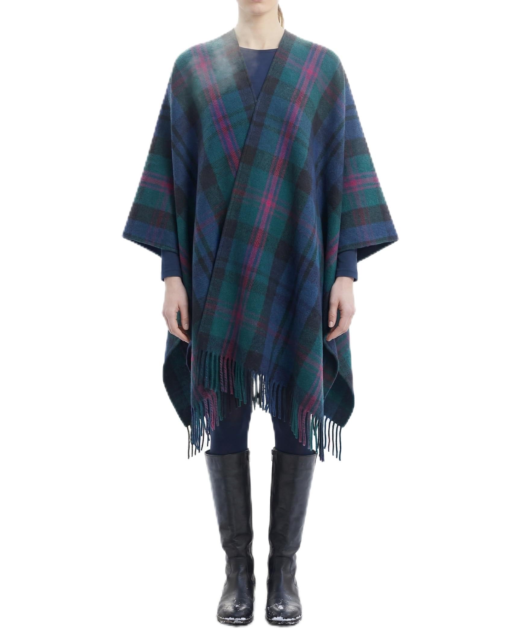 Tartan Tweeds Unisex Baird Merino Wool Tartan Cape, One Size (Uk, Alpha, One Size, Regular, Regular, )