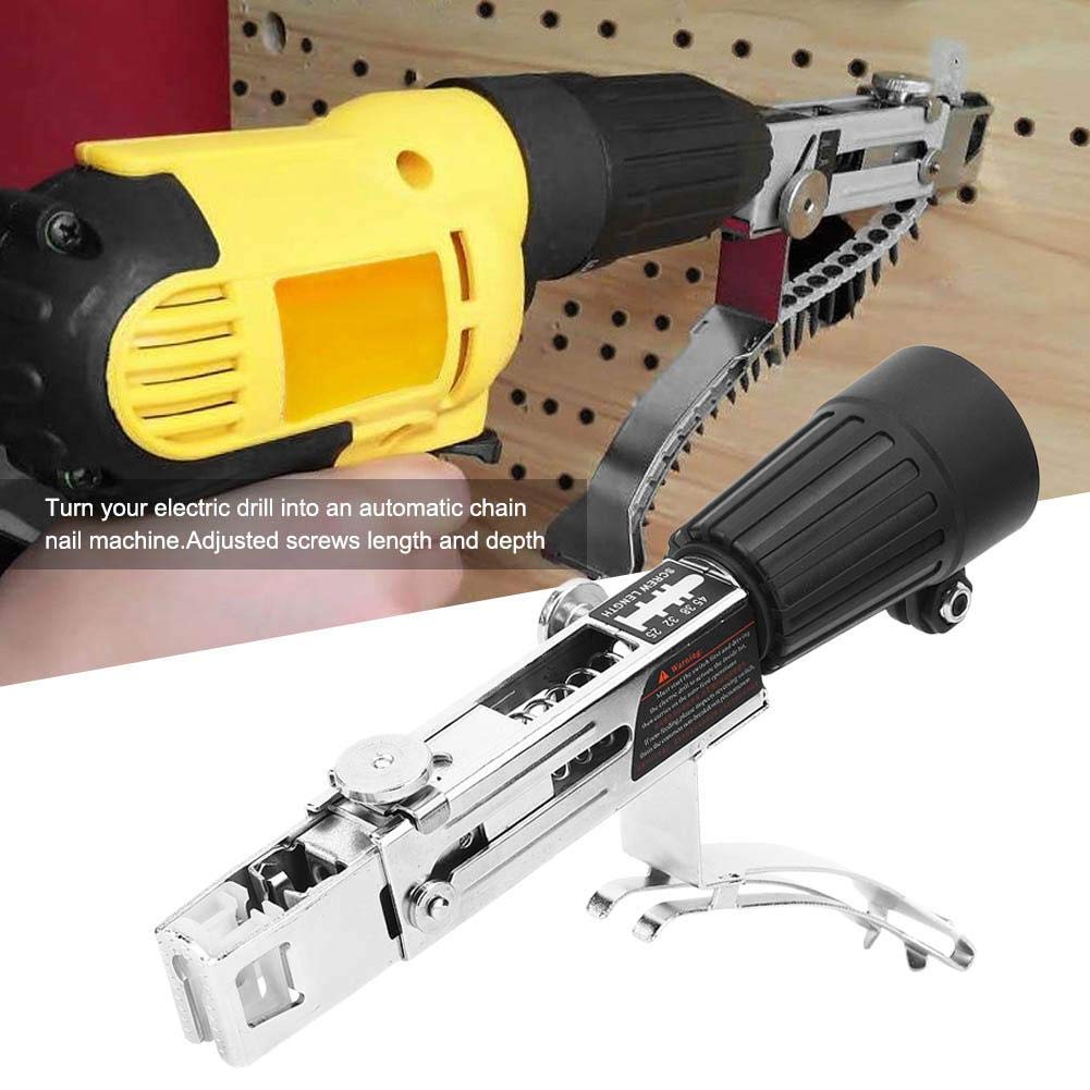 Perceuse électrique automatique de pistolet à ongles de menuiserie, outil de travail du bois de matériel d'accessoire de perceuse électrique de machine à ongles automatique réglable