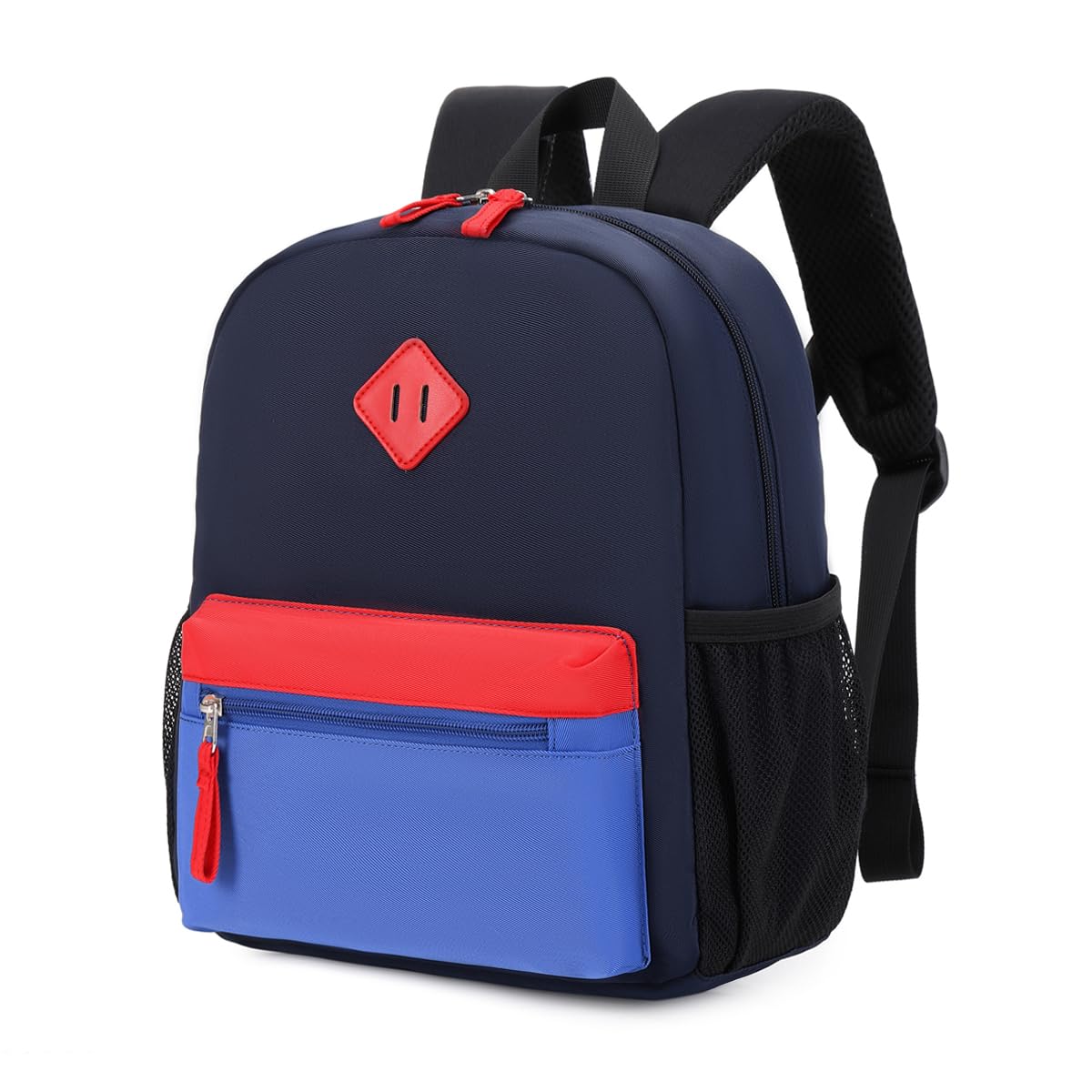 Toddler Backpack, 12inch Preschool Backpack for Kids Boys and Girls 2-4 Kindergarten Preschool Bookbag with Chest Buckle (Navy Blue, Small)