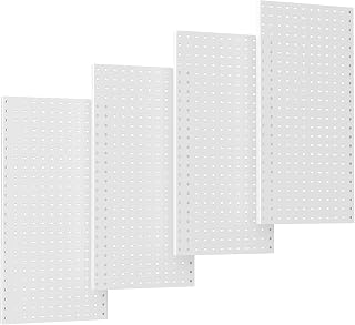 TORACK 4-Pack 12x24in Metal Pegboard Panels - Heavy-Duty Garage Tool Organizer for Workbench, Modular Grey Peg Boards