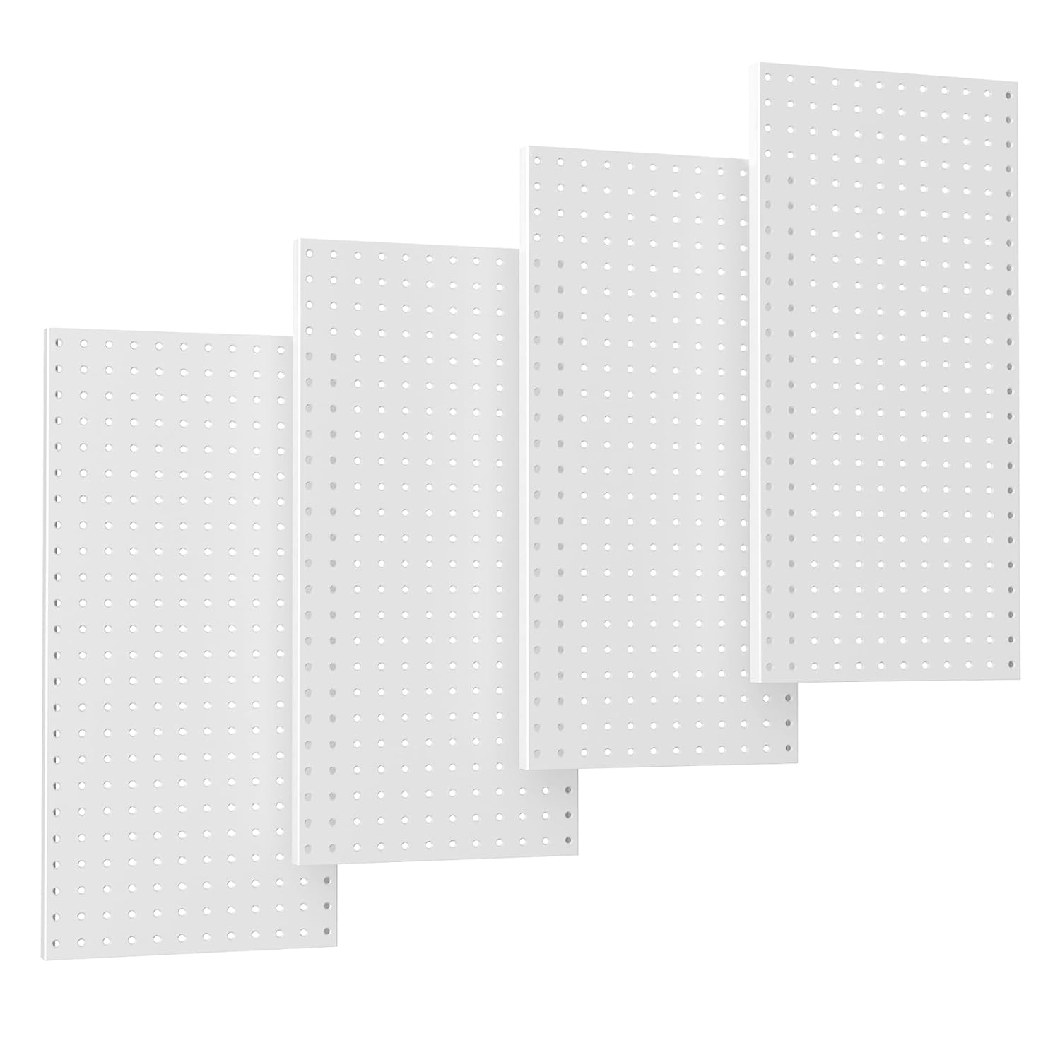 TORACK 4-Pack 12x24in Metal Pegboard Panels - Heavy-Duty Garage Tool Organizer for Workbench, Modular Grey Peg Boards