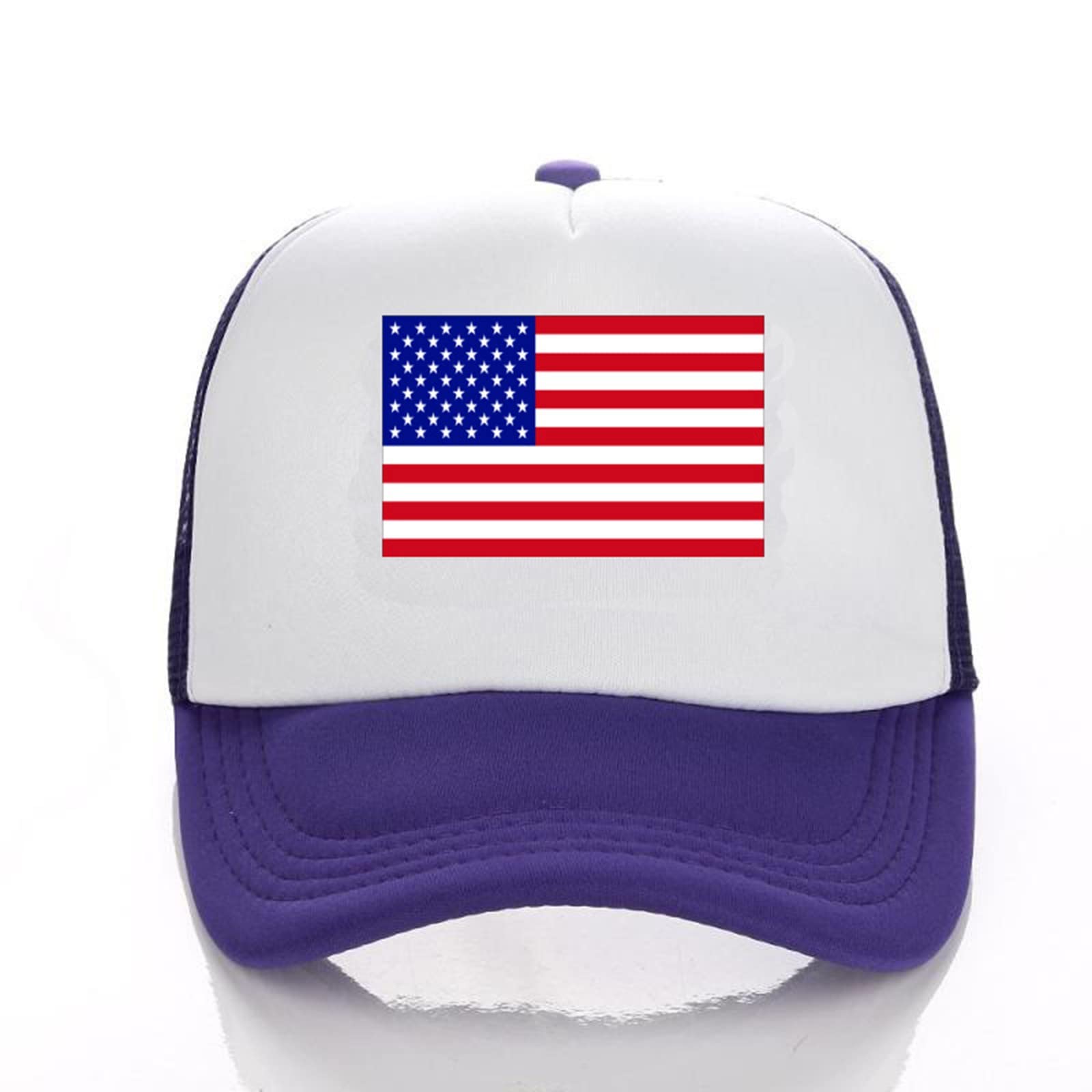 Cappello Da Camionista Con Bandiera Americana A Rilievo - Berretto Regolabile Unisex In Cotone E Rete, Per Uomo E Donna