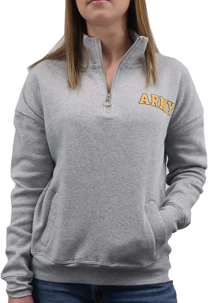 Armed Forces Gear Army Ladies dakota quarter Zip Pullover (Grey)