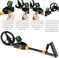 Vista 5 de Detector de metales, con pantalla LCD, detector de oro para niños, detector de alta precisión impermeable, volumen de sensibilidad ajustable, moneda