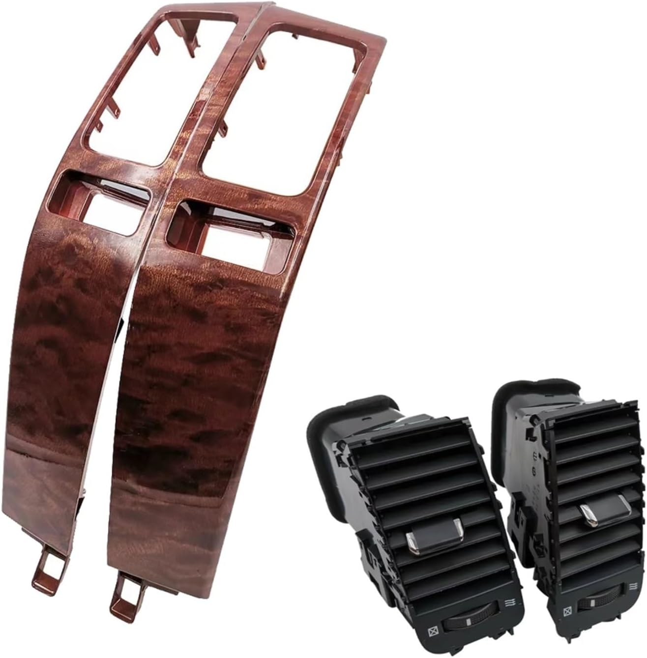 Air Conditioner Outlet A/C Air Vents Plate Dashboard Panel Compatible With Land Cruiser Prado 120 Compatible With Lexus GX470 2003 2004 2005-2009 Car(Peach wood No outlet)