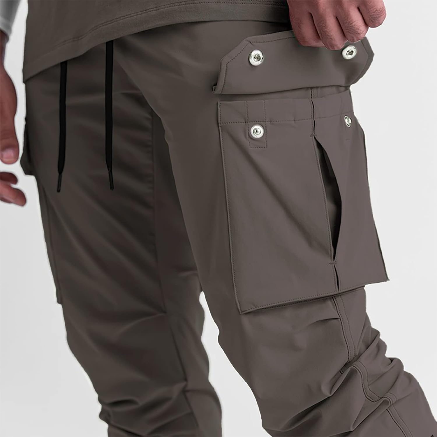 DIOTSR Mens Lightweight Joggers Pants, Cargo Athletic Sweatpants for Men, Slim Workout Pants with Pockets - Image 4