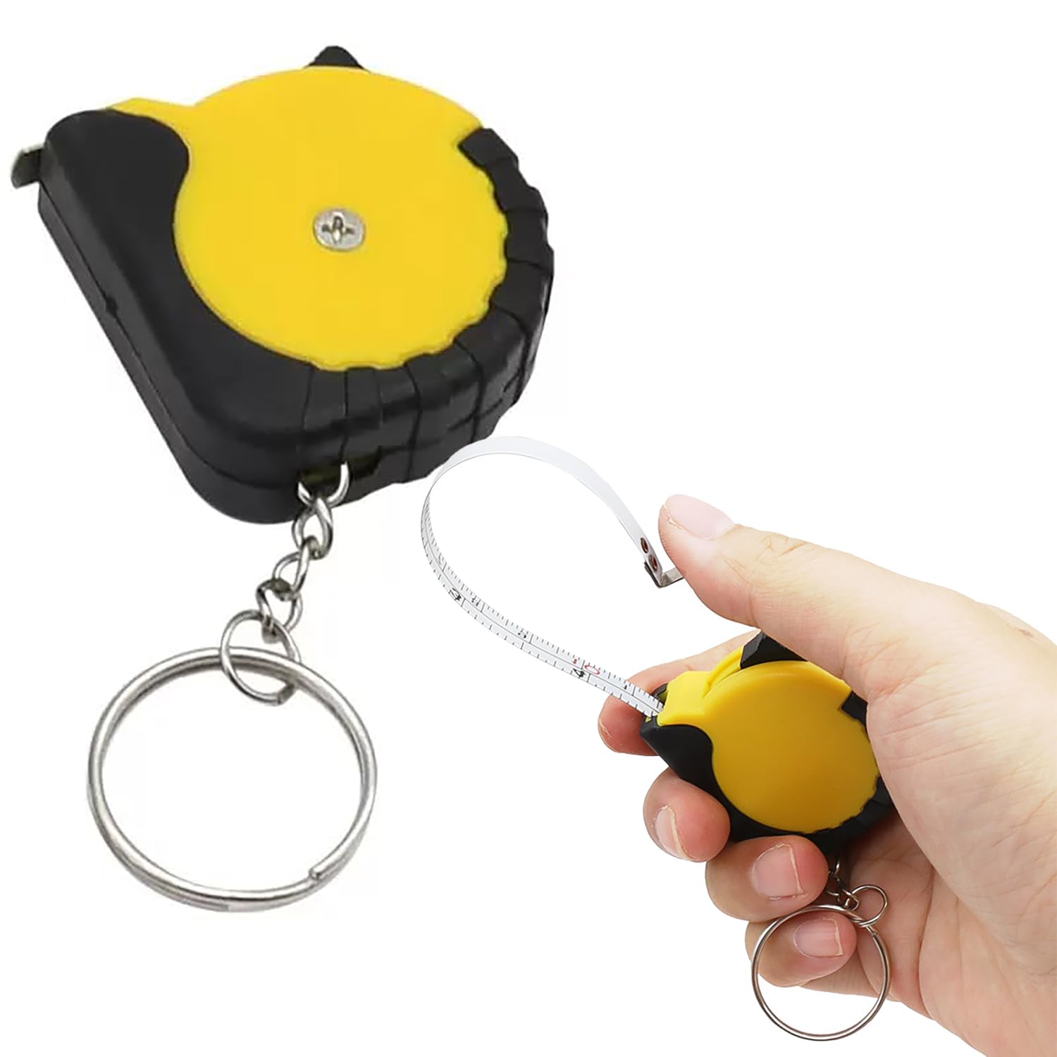 1pc Mini Tape Measure Retractable Self-Locking Measurement, Portable Easy Read Imperial Metric Scale, Inch Tape for Any Project Cloth