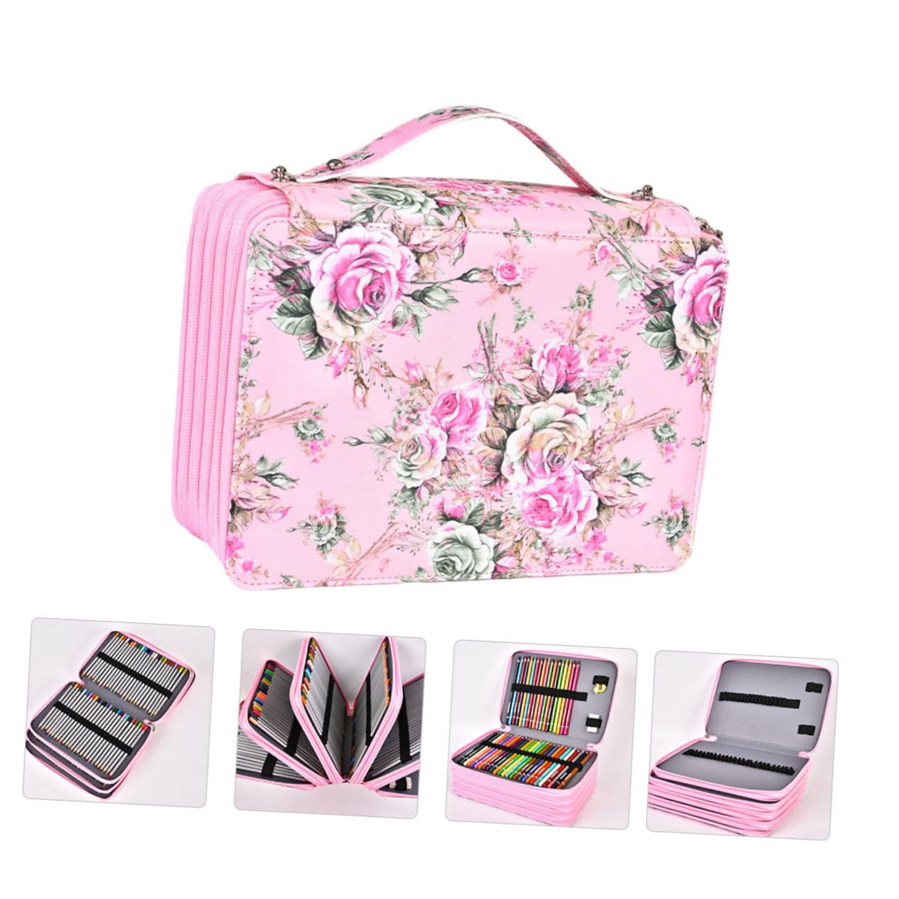 Artibetter Astuccio Portapenne Organizer Per Penne Scomparti Materiale Custodia Per Cancelleria Design Ad Capacità Facile Da Aprire e Chiudere