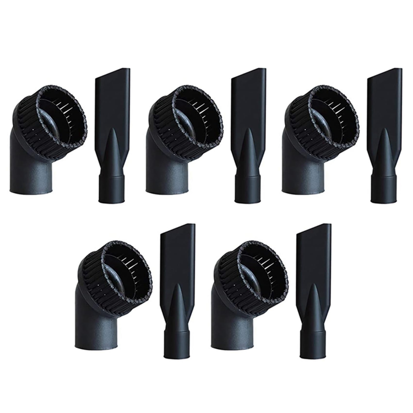 Vjsujehgy 5X Industrial Vacuum Cleaner Round Brush and Flat Nozzle Sets Inner 44mm Industrial Vacuum Cleaner Accessories