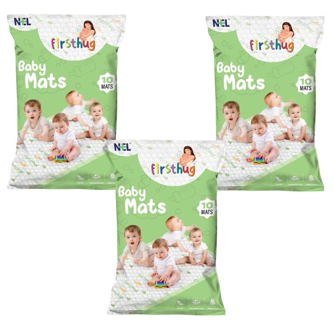 FIRSTHUG Baby Disposable Underpad | Changing Mats | Changing Pads | Waterproof Diaper | Breathable Underpads | Bed Protector with 100% Water Proof Non Slip Back Sheet -Size : 60 * 60 Cm (Pack of-3)-image-9