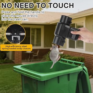 2 Pack Rat Traps That Kill Instantly, Humane Mouse Traps for Indoors and Outdoor Use, Reusable and Highly Sensitive Rat Catcher, Highly Sensitive Rat Trap, Child and Pet Friendly